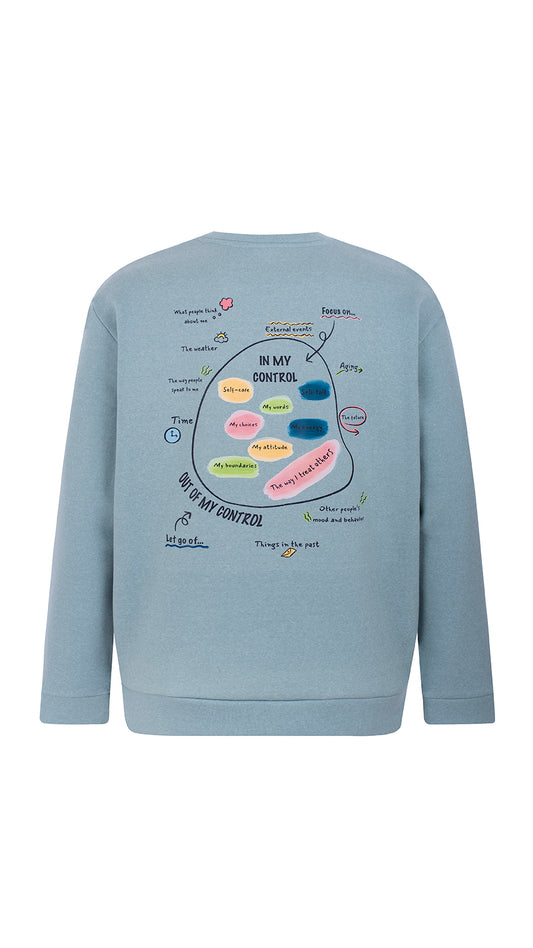 Unisex cotton sweatshirt In my control