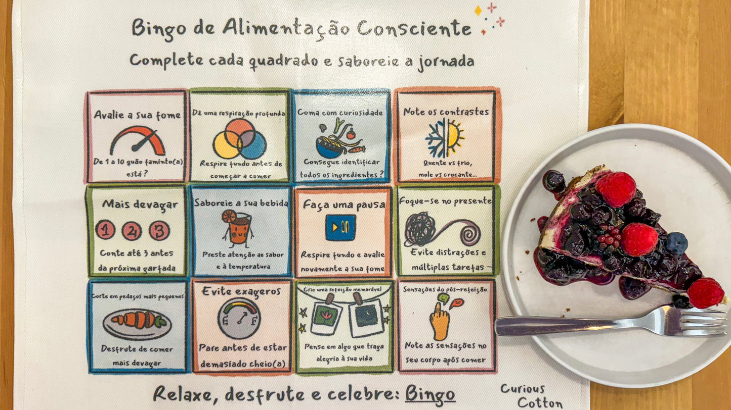 Individuais de mesa Alimentação Consciente Bingo