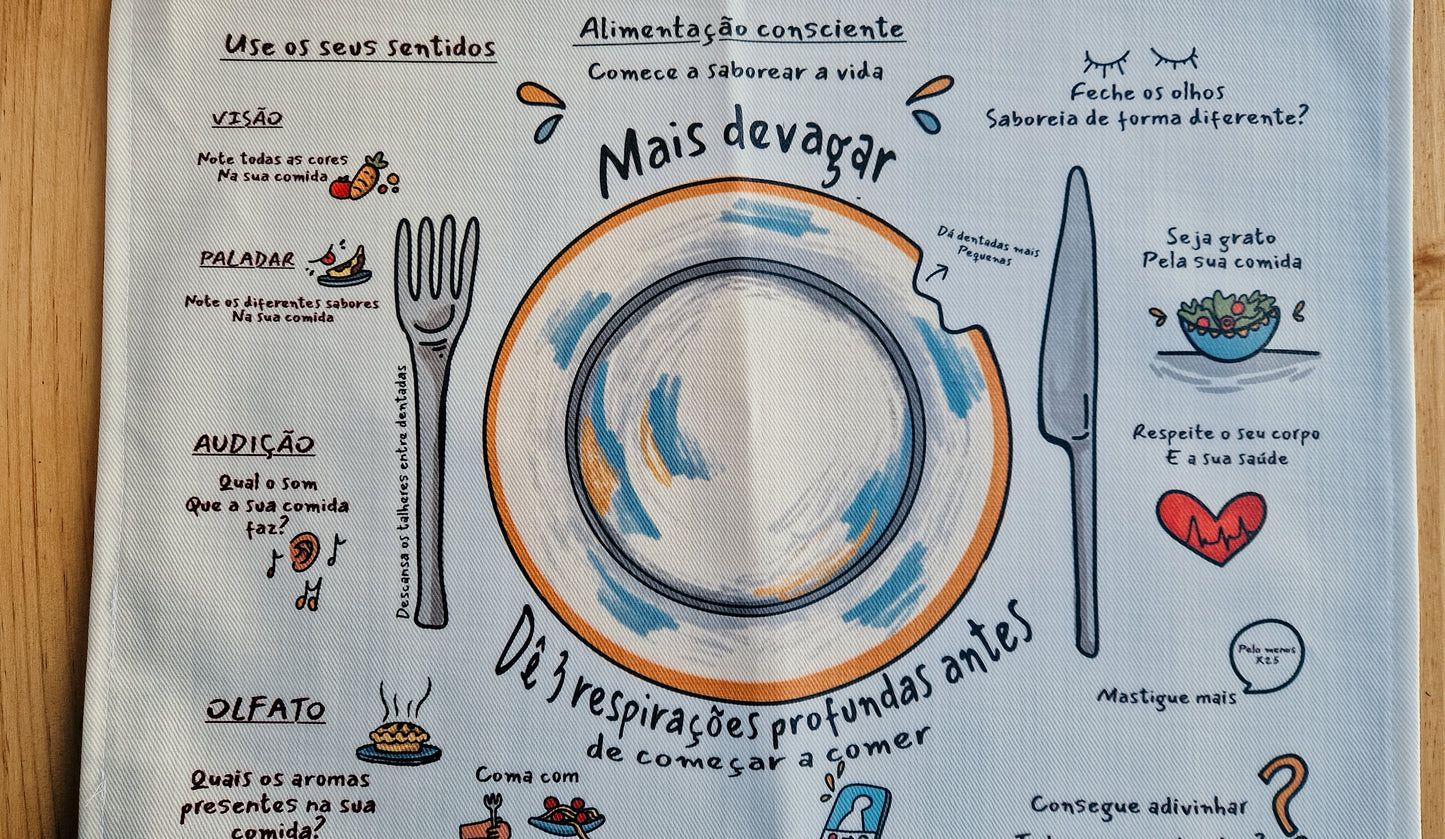 Individuais de mesa Alimentação Consciente