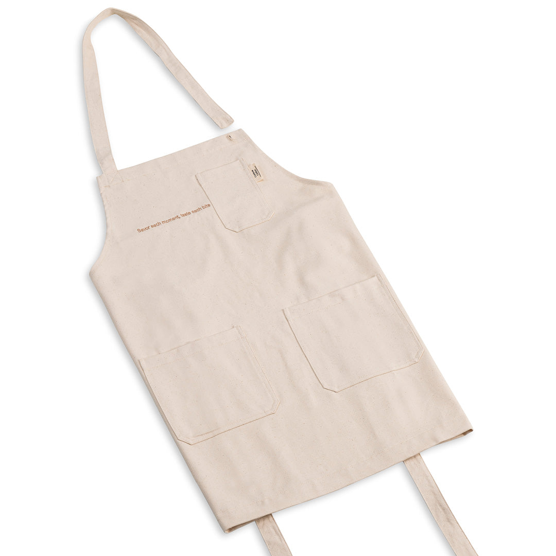 Natural raw organic cotton apron